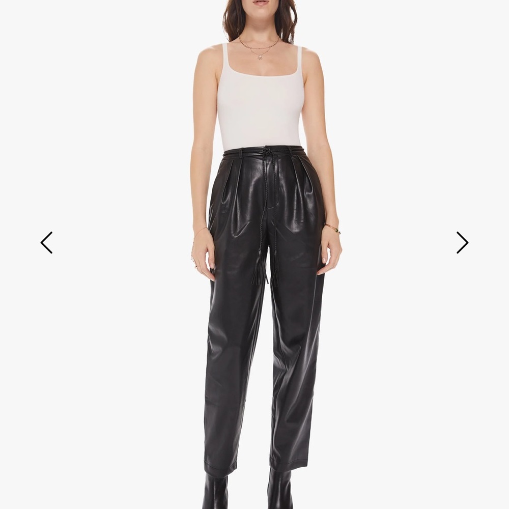 NWT Mother faux leather joggers size 28